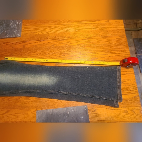 Vintage Y2K unique cut out low waist bell bottom jeans Y.O.Y.O. brand NTW - Picture 8 of 10